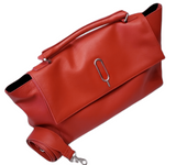Zoe Satchel hard handle Bag detachable strap metal clasp