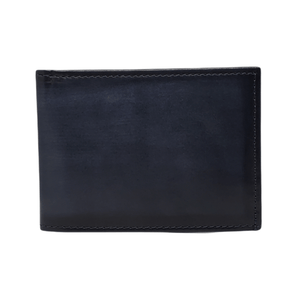 Black wallet 6cc Patin leather double billfold