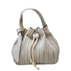 Cream Bucket Bag Small Softissima large shoulder strap & detachable strap