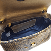 small python bag suede interior gold hardware calypso