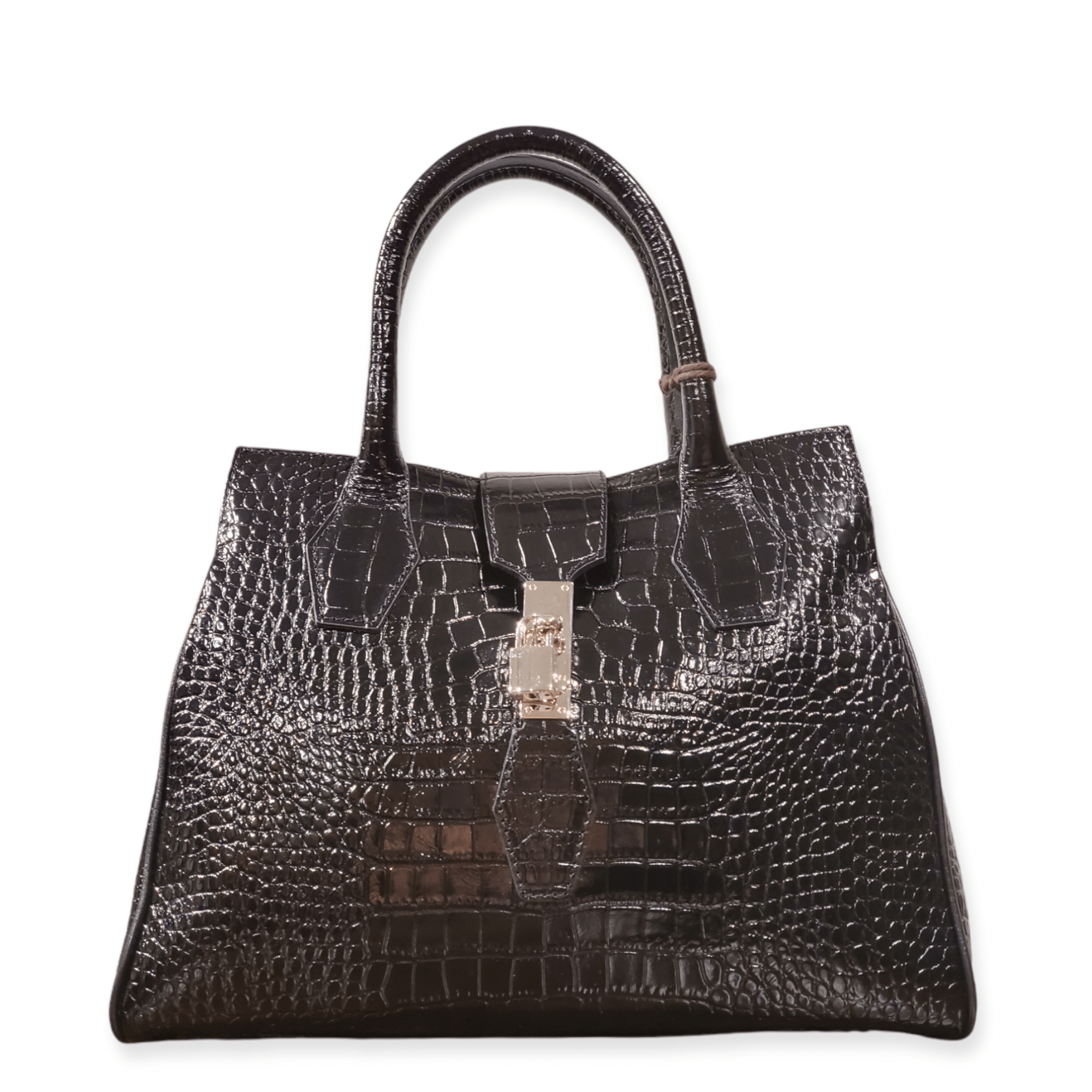 Black Malibu' Satchel Bag embossed leather 