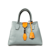 Tiffany blue & Orange bicolor bag