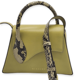 Sofia Small Bag Python Bicolor top handle & detachable shoulder strap - Selleria Veneta