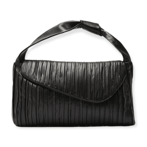 Black Shoulder Bag Softissima Stella Lambskin unique design - Selleria Veneta