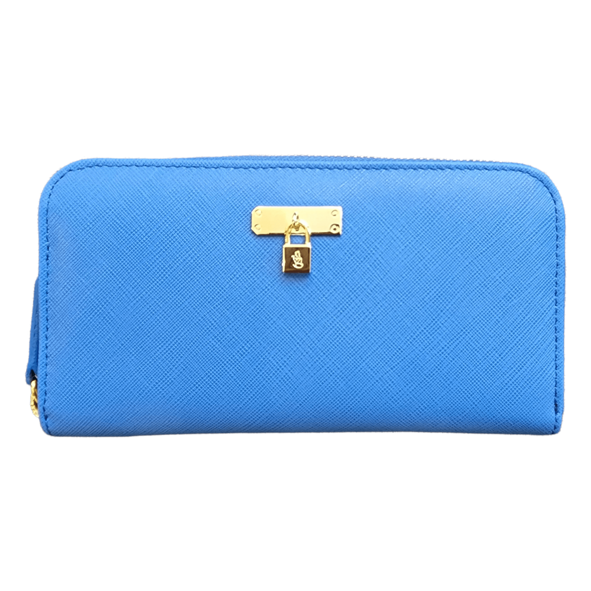 Turquoise Long zip wallet 12CC