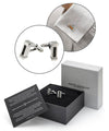 RM-G07 Cufflinks - Gun Metal, Sterling Silver and leather - Selleria Veneta