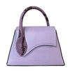 Lilac Sofia Small Bag Python Bicolor top handle & detachable shoulder strap - Selleria Veneta
