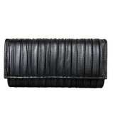 Black Long Flap Wallet 12CC Softissima zip coin purse & additional pockets - Selleira Veneta