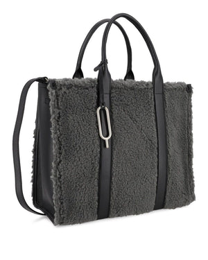 Sonia Teddy Large Satchel zip closure and detachable strap