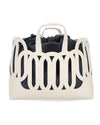 Elyn Bag Laser Cut Leather cotton pouch on ther interior