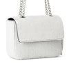 White Tory Shoulder Bag Steel Metal Chain 