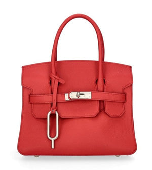 Red Lisbona Small Satchel Bag 2 handles & Long strap - Selleria Veneta