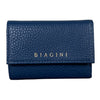 Ocean Blue Woman Wallet 6CC Small Moose leather one Billfold & a coin purse. Selleria Veneta