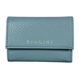 Dust Blue Woman Wallet 6CC Small Moose leather one Billfold & a coin purse. Selleria Veneta