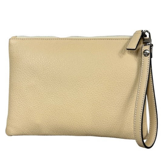 Cream Wristlet Zip Small main compartment - Selleria Veneta