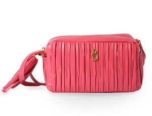Pink Crossbody Softissima Camera Bag Lambskin leather & adjustable strap - Selleria Veneta