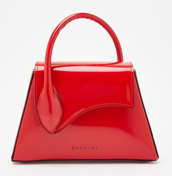 Red Sofia Small Bag Patent Leather detachable strap - Selleria Veneta