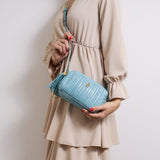 Tiffany Blue Crossbody Softissima Camera Bag Lambskin leather & adjustable strap - Selleria Veneta